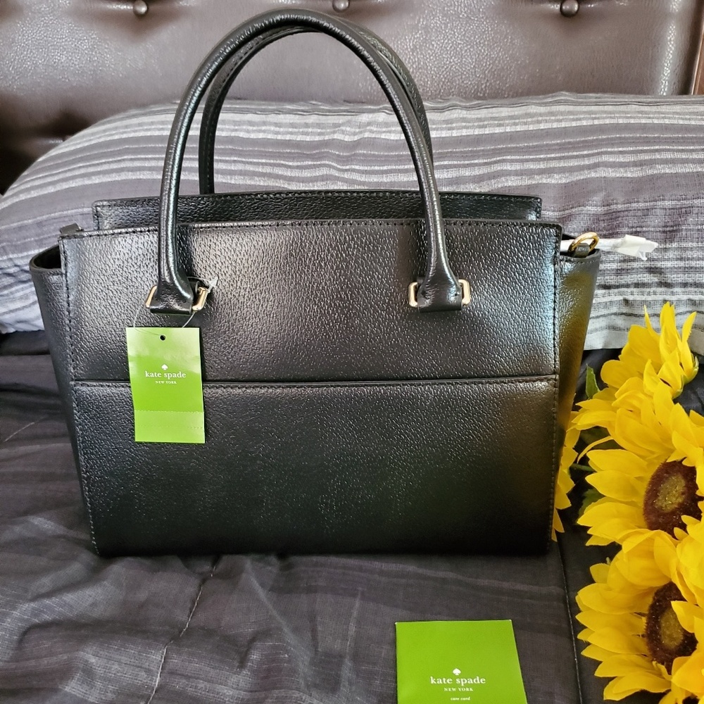 Kate Spade ♠️ Black Satchel Womens Handbag - Picture 2 of 8